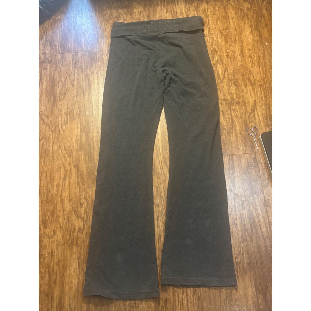y2k spellout Aerie Foldover Waist Flare Yoga Pants women's Gray Size Medium - Picture 5 of 12